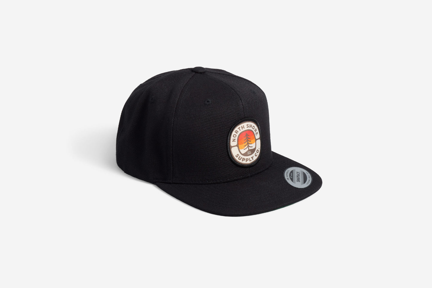 North Shore Supply Co Black Flat Brim Hat